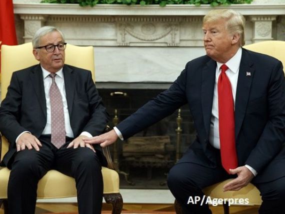 Pace între UE și SUA, în războiul taxelor vamale. Juncker și Trump anunță un acord privind relațiile comerciale. Disputa cu China se întețește