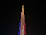 Cea mai înaltă clădire din lume, Burj Khalifa din Dubai, a fost luminată în culorile steagului României, de Ziua Națională