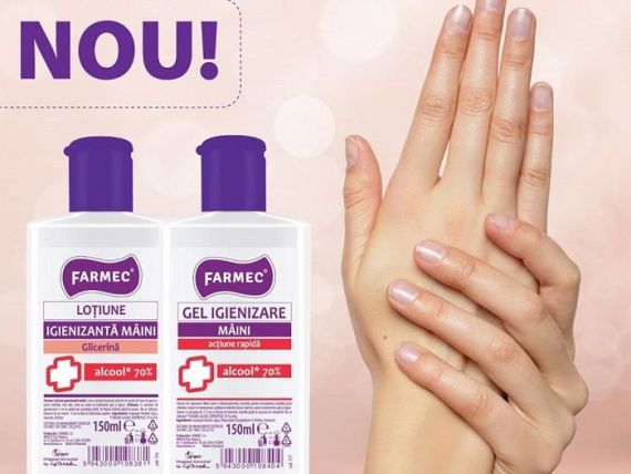 Farmec, cel mai mare producător român de cosmetice, începe producţia în regim de urgență de dezinfectanți pentru mâini. Unde vor fi distribuite produsele