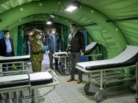 Euronews relatează despre spitalul de campanie pentru bolnavii de COVID-19, pe care armata l-a ridicat în opt zile, lângă București