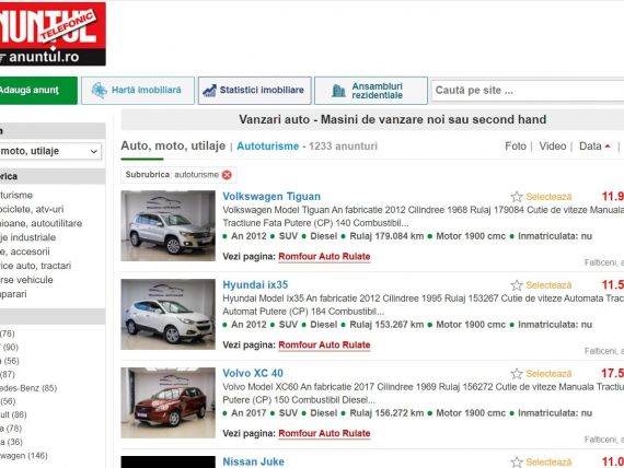 (P) Găsește ușor mașini de vânzare noi sau second-hand pe unul dintre cele mai populare site-uri de anunțuri!