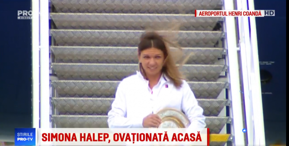 Sosire Simona Halep Video Trofeul Wimbledon A Ajuns In Romania